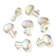 Perlas de acrílico transparentes iridiscentes arco iris chapado uv OACR-C007-05-1