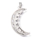 Chakra Jewelry Alloy Bezel Gemstone Big Pendants G-M039-02-3