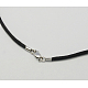 ネックレス作りにナイロンコード  スターリングシルバークラスプ付  ブラック  長さ約16インチ  ワイヤーコード：直径約2mm X-R27RD012-2