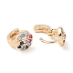 Rack Plating Brass Micro Pave Colorful Cubic Zirconia Hoop Earrings for Women EJEW-P238-03KCG-2