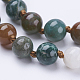 Colliers avec perles en agate indienne naturelle NJEW-P202-36-A34-2
