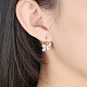 Fashion Trendy Tin Alloy Enamel Leverback Earrings EJEW-BB24186-2