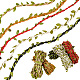Ahadermaker 5 faisceaux 5 couleurs cordon tricoté en coton ciré avec garniture de feuilles OCOR-GA0001-65-1