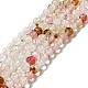 Chapelets de perles en verre de quartz de cerise G-P476-01A-01-1