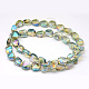 Electroplate Glass Beads Strands X-EGLA-Q066-03-2