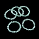 Braccialetto elasticizzato con perline rotonde di selenite naturale tinta da donna BJEW-G697-02A-1