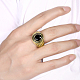Модные 316л титана стали стеклянные широкая полоса кольца для мужчин RJEW-BB15791-9B-6