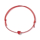 Set di 2 braccialetti con perline intrecciate a forma di cuore smaltato in lega di 2 colori BJEW-JB09740-3