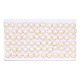 Orecchini a bottone con perle naturali a forma di fiore margherita e smalto PEAR-N020-07G-4