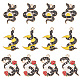 SUNNYCLUE 1 Box 24Pcs Snake Charms Gothic Charms Tarot Style Enamel Sun Moon Red Rose Charm Boa Snakes Halloween Skull Skeleton Charm for Jewelry Making Charms Earrings Necklace Bracelet DIY Craft FIND-SC0003-76-1