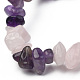 Bracelets extensible avec perles en pierre précieuse X-BJEW-JB01824-04-3