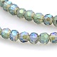 Full Rainbow Plated Glass Faceted(32 Facets) Round Spacer Beads Strands GLAA-A027-3mm-FR02-1
