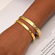 2Pcs 2 Style Stainless Steel Hinged Bangles for Women QR1999-1-2