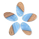 Opaque Resin & Walnut Wood Pendants RESI-S389-041A-C01-1