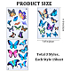 Craspire 3 foglio 3 stili adesivi autoadesivi impermeabili in pvc farfalla DIY-CP0009-13-2