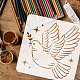 FINGERINSPIRE Dove of Peace Stencil 11.8x11.8 inch Peace Dove Drawing Painting Stencils Plastic Olive Branch Stars Pattern Stencil Reusable DIY Stencils for Painting on Wood Wall Floor Home Decor DIY-WH0391-0099-3