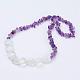 Natural & Synthetic Mixed Gemstone Beaded Necklaces NJEW-JN01856-2