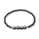 Prier et aimer ensemble de bracelet extensible en perles acryliques pour cadeau BJEW-JB06679-13