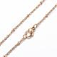 304 Stainless Steel Cable Chain Necklaces NJEW-P147-06G-3