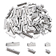 DICOSMETIC 90Pcs 3 Style 304 Stainless Steel Ribbon Crimp Ends STAS-DC0004-44-1