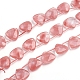 Chapelets de perles en verre de quartz de cerise G-E560-O01-1