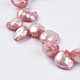 Fili di perle di keshi di perle barocche naturali BSHE-P026-32-9