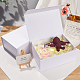 BENECREAT 2PCS White Magnetic Gift Box 22x16x10cm Rectangle Presentation Box with Magnetic Seal Lid for Weddings Parties Birthday Christmas CON-BC0005-88B-7