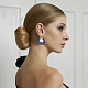 Anattasoul 8 paires 8 style alliage torsion plat rond et beignet boucles d'oreilles pendantes pour les femmes EJEW-AN0001-74-4