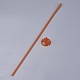プラスチック製のバルーンホルダーボールスティック  カップ付き  バルーンアクセサリー  パーティー用品装飾  オレンジ  397mm DIY-WH0046-05-2