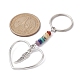 Porte-clés pendentif en alliage coeur KEYC-JKC00626-01-3