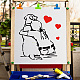 Plantillas de plantillas de pintura de dibujo de plástico para mascotas DIY-WH0244-205-5