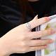 Gorgeous Brass Cubic Zirconia Finger Rings for Women RJEW-BB02383-7-5