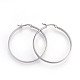304 Stainless Steel Hoop Earrings EJEW-L215-44P-2
