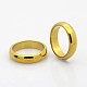 Electroplate Non-Magnetic Synthetic Hematite Wide Band Rings RJEW-J006B-02-1
