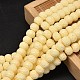 Dyed Carved Rondelle Synthetic Coral Beads Strands CORA-O003-07A-1