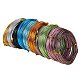 PandaHall Elite 10 Rolls 10 Assorted Color Aluminum Wires Resistant Anodized for DIY Jewellery Craft Making Beading AW-PH0001-2.0mm-02-2