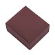 Square Leather Pendant Necklace Gift Boxes with Black Velvet LBOX-D009-06A-2