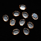 Cabochon ovale in vetro trasparente MRMJ-T009-134-1