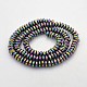 Electroplate Non-magnetic Synthetic Hematite Rondelle Beads Strands G-J216B-10-2