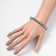 Verre electroplate bracelets en perles extensibles BJEW-JB02019-03-3