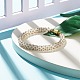 Glass Seed Beaded Bracelet with Brass Magnetic Clasps BJEW-JB07801-03-2