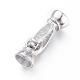Platinum Plated Sterling Silver Rhinestone Watch Band Clasps STER-N014-16-4