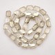 Rectangle Electroplate Glass Beads Strands EGLA-P002-F02-1