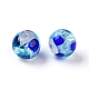 Perles rondes de feuille d'argent en verre manuelles LAMP-L041-02-2