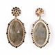 Natural & Synthetic Gemstone Dangle Stud Earrings EJEW-F232-24G-4