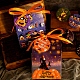 Étiquettes suspendues rondes en papier boîte à bonbons biscuits sac cartes de message pour halloween HJEW-E004-01-4
