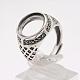 Adjustable Thai 925 Sterling Silver Finger Ring Components STER-L051-005AS-3