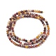 Natural Mookaite Faceted Round Beads Strands G-A129-2mm-19-1-2