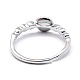 Adjustable 925 Sterling Silver Ring Components STER-I016-030P-3