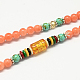 4-Loop Wrap Buddha Meditation Yellow Jade Beaded Bracelets BJEW-R039-06-2